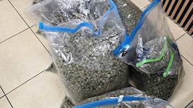 הסמים שנתפסו בדירה, צילום: דוברות המשטרה